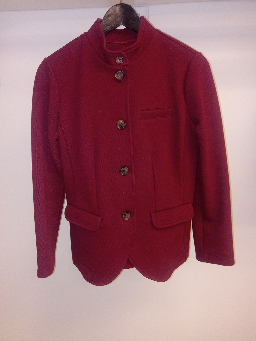 Banana Republic Women's Burgundy Stand-Collar Button Blazer And Pants